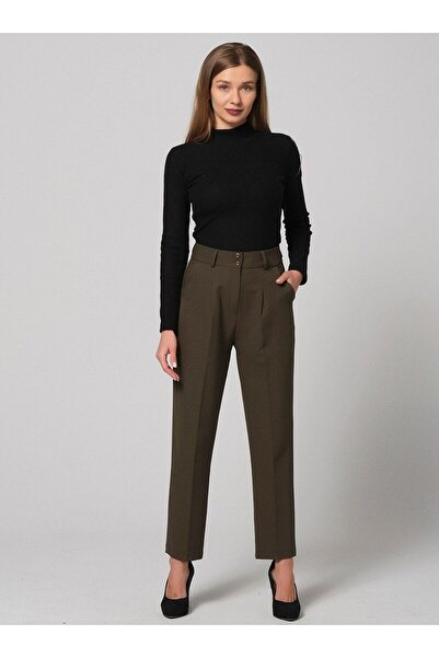 Veteks Line Klasik Pantolon - Haki - Veteks Line