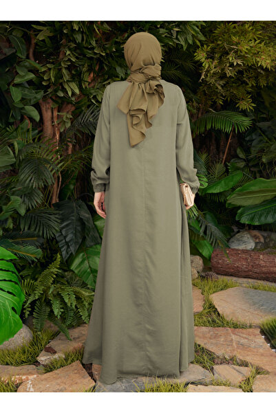 Neways Pocketed Casual Liyosel Dress - Khaki - Neways