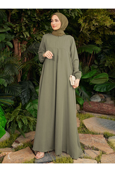 Neways Pocketed Casual Liyosel Dress - Khaki - Neways