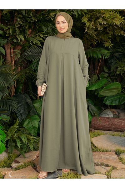 Neways Pocketed Casual Liyosel Dress - Khaki - Neways