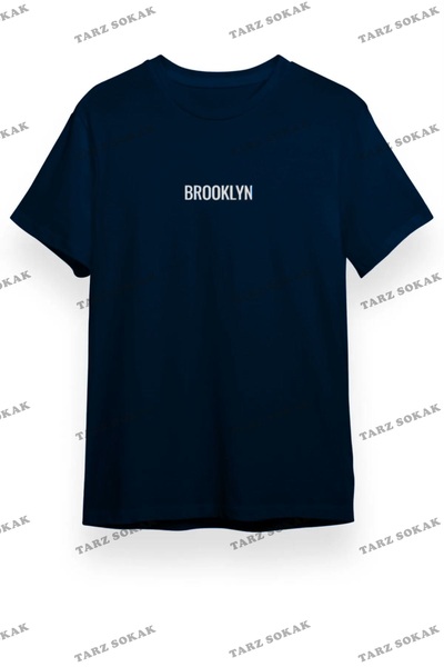 Tarzsokak Unisex Brooklyn Μαύρο Oversize με στάμπα σε λαιμόκοψη ποδηλάτου