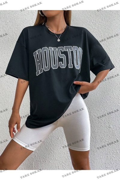 Tarzsokak Palm Springs Gri pentru femei, cu imprimeu, supradimensionat