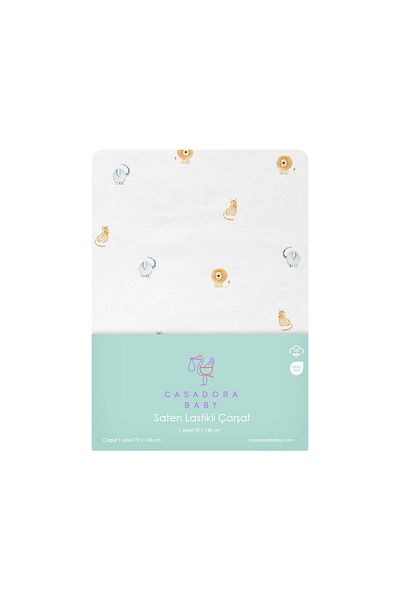 Casadora Baby Cotton Satin Elastic Baby Bedsheet - 70x140 cm