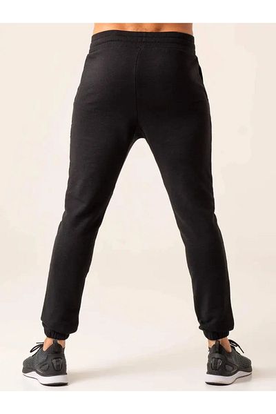 FUNSTYLE Ανδρικό μαύρο αθλητικό παντελόνι Plus Size