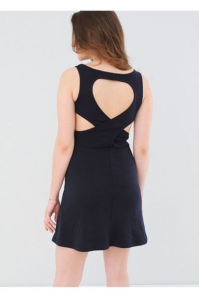 AVORWE Rochie mini cu decolteu în U cu bretele