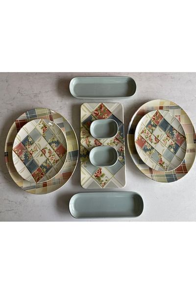 Keramika Algorithmic 9 Piece Breakfast Set