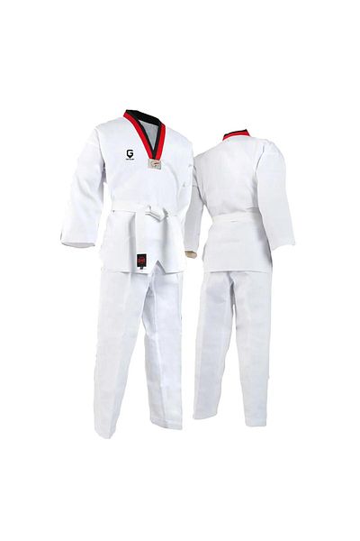 TOP GLORY IMLPE01 Φόρεμα Taekwondo με γιακά Pum Λευκό