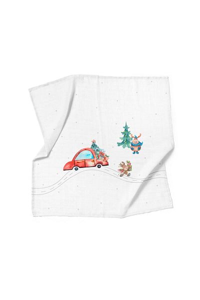 Casadora Baby Rudolf's New Year Cotton Muslin Blanket Set