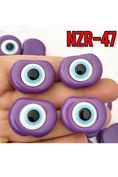 ella'nın çarşısı 8 τεμάχια Μωβ Χρώμα Danagöz Πλαστικές χάντρες για το κακό μά...