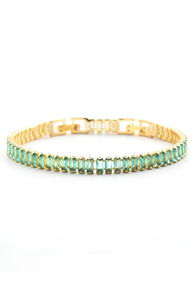 Ressia سوار نسائي VIP Waterway غير مشوه مقاس 5 مم باللون الفيروزي