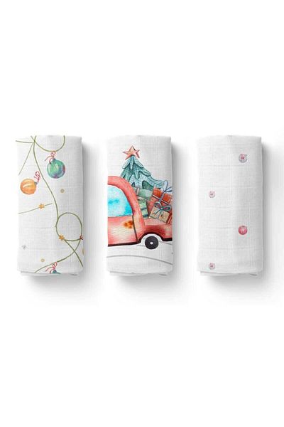 Casadora Baby Rudolf's New Year Cotton Muslin Blanket Set