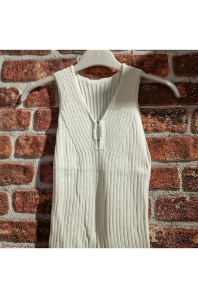 LİA Underwear Women's Knitwear Crop Top with Metal Accessories