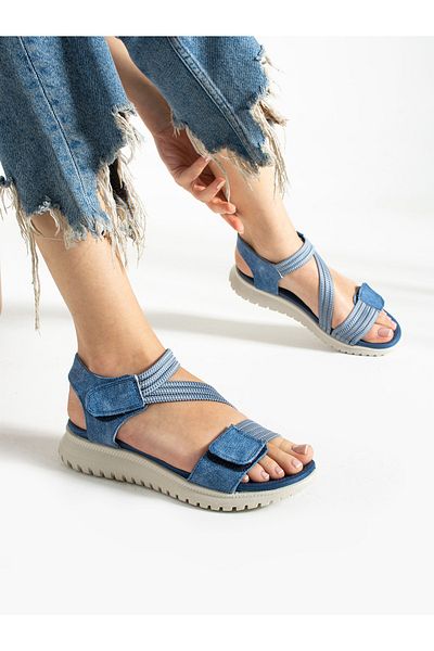 Alemdar Shoes Sandale de damă REBUS Blue Velcro
