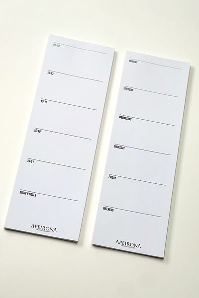 Apeirona | Limitless Art Desktop Planner Double Notepad Set| Note Take - Check - Copart - Hide