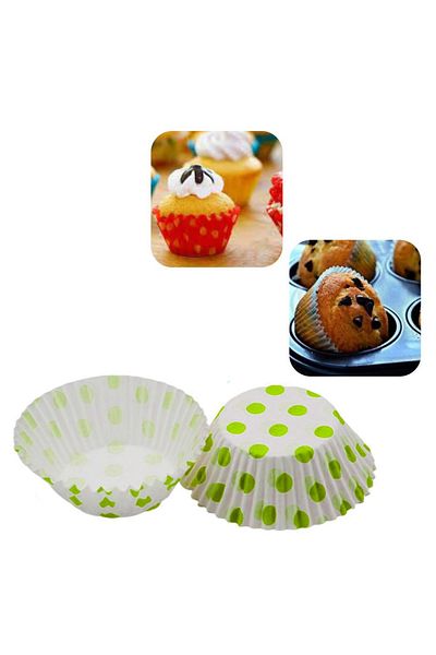 Butedo Green Browni Muffin Cake - 100 Pack Polka Dot Capsules