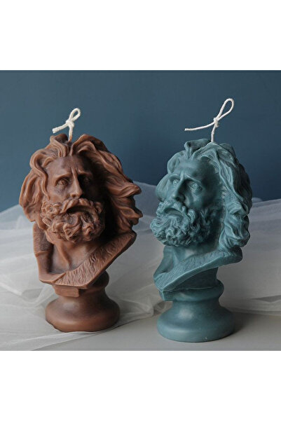 ÇAĞATÖLYE Silikon Kalıp Zeus Büst Candle Silikon kalıbı