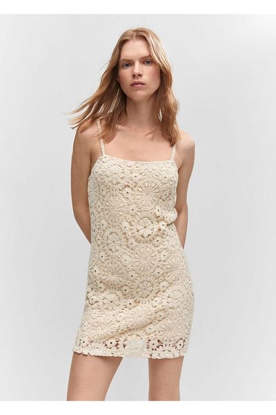 MANGO Woman Lace Short Dress