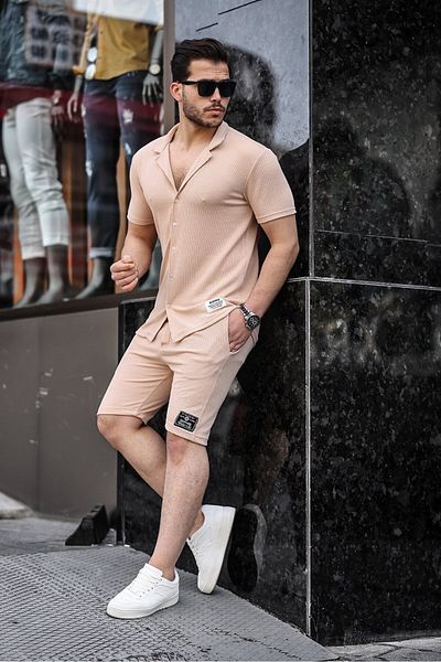 Minharir Basic Men's Shirt Shorts Set DSGN