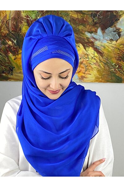 BUTİKAMBAR Mihrimah Çapraz Drapeli Fransız Şifon Hazır Şal