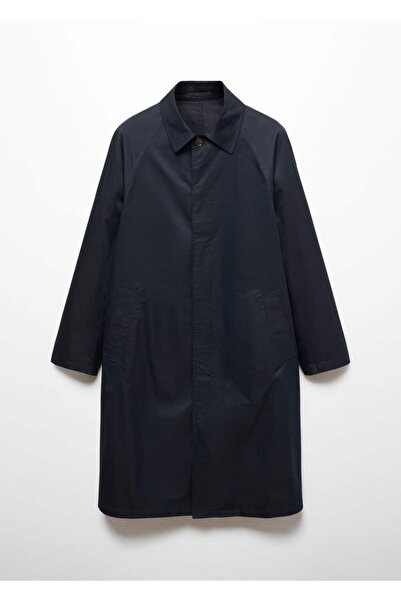 MANGO Man Relaxed Cut Cotton Trench Coat