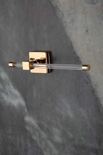 MultiStore Luxury Brass Stainless Gold Plated - Open Toilet Roll Holder Wc Holder with Screw