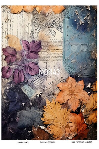 LİNEART Lineart Pirinç Dekopaj Kağıdı MOR43 29x42cm