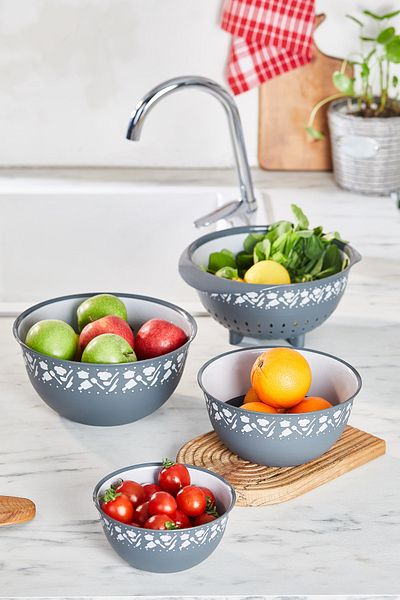 ALP HOME 4-Piece Professional Preparation Set - Mixing Bowl Strainer Set Dowry Set - Strainer 3500 ml