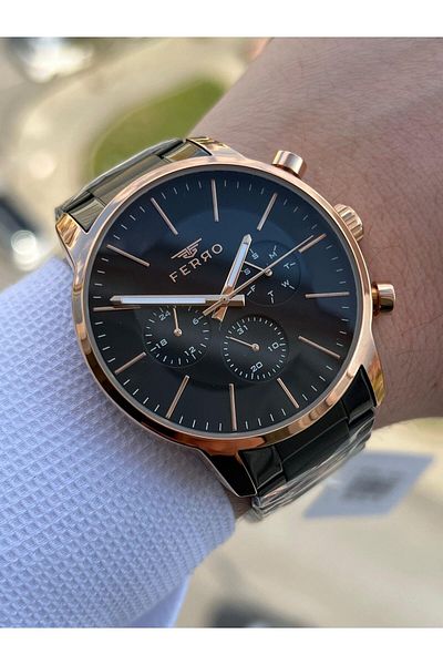 FERRO Inner Functions Active Chronograph 30 Mt Waterproof Men's Wrist Watch xf008
