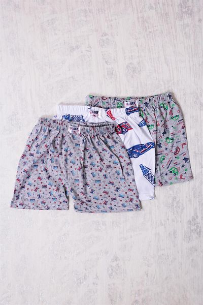 Sedef Yıldızı Boxer pentru băiat cu model mixt din 3 piese