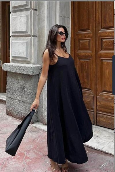 Kese Pijama Rochie lungă de damă - cu bretele de frânghie