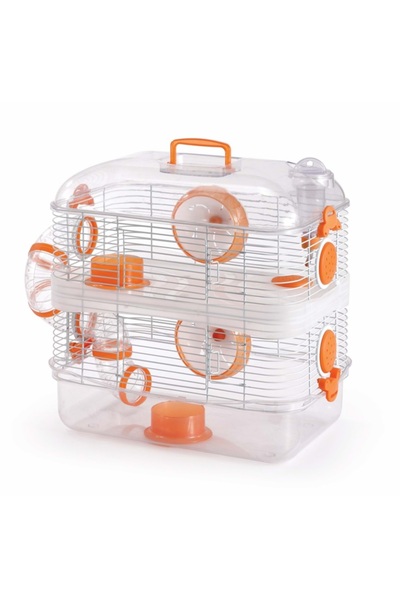 AquaHome Hamster Kafesi 40 x 26 x 39 cm - TURUNCU