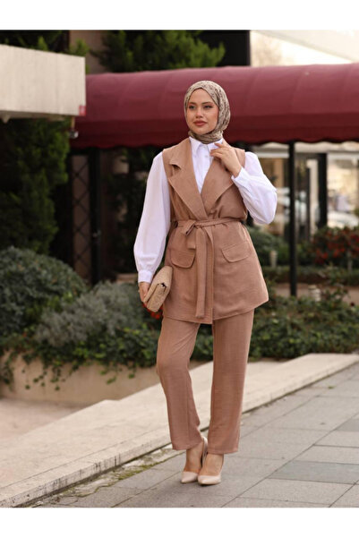 BERNEO طقم سترة نسائية مزينة بالدانتيل مكون من 3 قطع