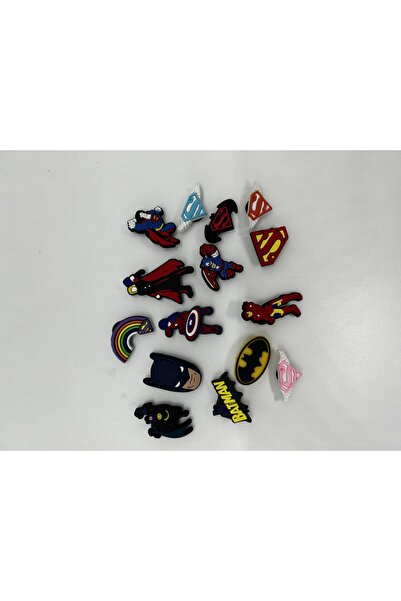 Kumik Marvel (spiderman,captain America ,batman,ironman) Crocs Terlik Süsü 15 Li