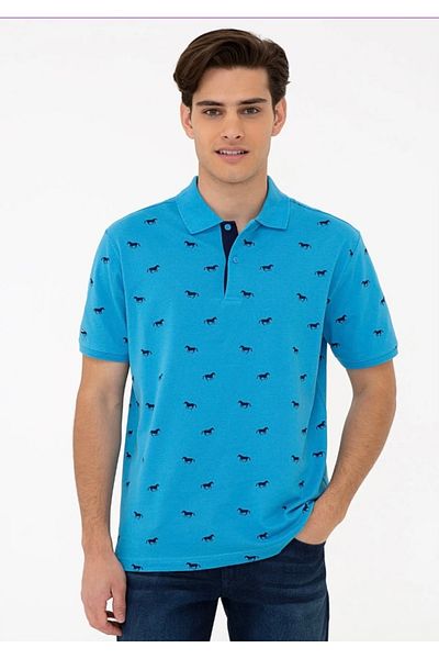 U.S. Polo Assn. Tricou albastru pentru bărbați