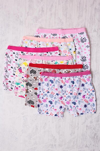 GÜMÜŞ Ασημένια μπόξερ με μοτίβο για κορίτσια 6 τεμαχίων