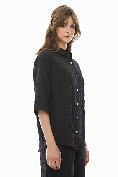 PAULMARK Κοντομάνικο πουκάμισο με υφή