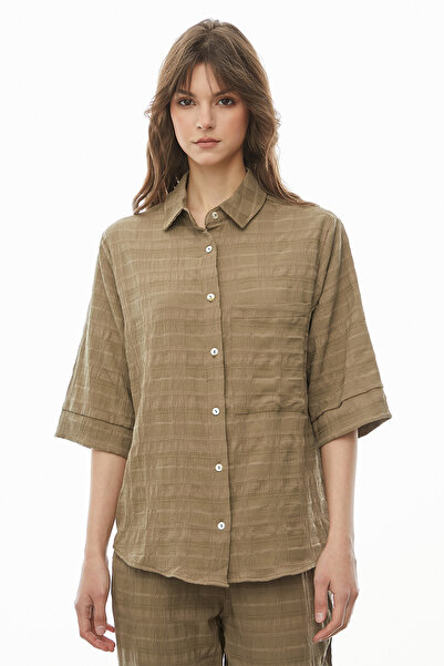 PAULMARK Κοντομάνικο πουκάμισο με υφή