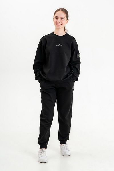 Black One Σετ φόρμας φόρμας 2 τεμαχίων για κορίτσια με στάμπα Crew Neck