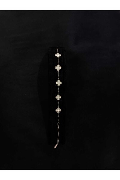 stainless steell Van Cleef Gümüş Renk Çelik Bileklik