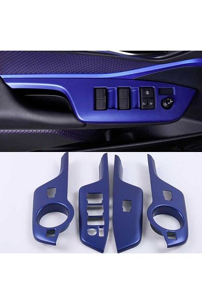 Drs Tuning Toyota C-hr 2016-2019 Door Armrest Finish Blue (Electric Mirror Button Model)