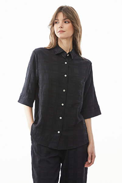 PAULMARK Κοντομάνικο πουκάμισο με υφή