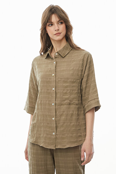 PAULMARK Κοντομάνικο πουκάμισο με υφή