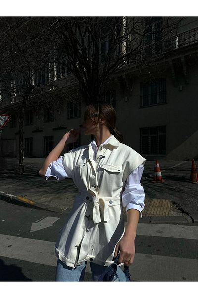 Leinas Official White Design Vest Vest