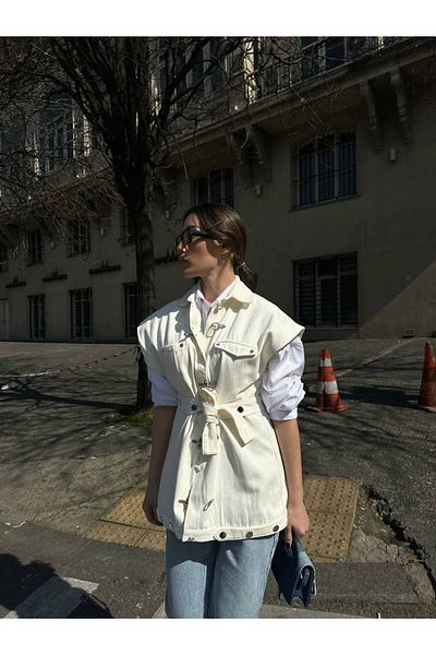 Leinas Official White Design Vest Vest