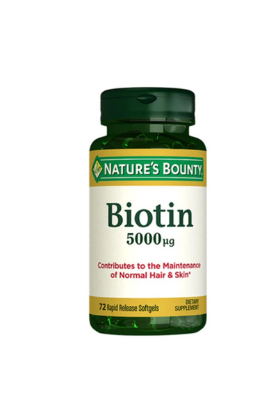 Nature's Bounty Natures Bounty Biotin 5000 mcg مكمل غذائي 72 كبسولة-MFREYON00867
