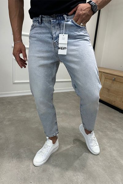 MADZEYMODA Boyfriend Mold Ανδρικό Ice Blue Jean Jean