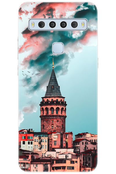 TCL 10L T770H Uyumlu Kılıf Desen Baskılı Silikon Galata Kulesi STK:688 CP-Th4...