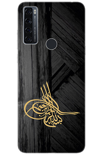 TCL 20 SE T671H Uyumlu Kılıf Desen Baskılı Silikon Tuğra Tasarım STK:374 CP-o...