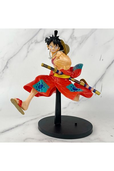 hediyeconcepti 23cm One Piece Anime Figure Monkey D Luffy Run Model PVC Desktop Collection Toy Figurine