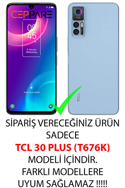 TCL 30 PLUS T676K Uyumlu Kılıf Desen Baskılı Silikon Mavi Kelebek STK:710 CP-3Knl4EF